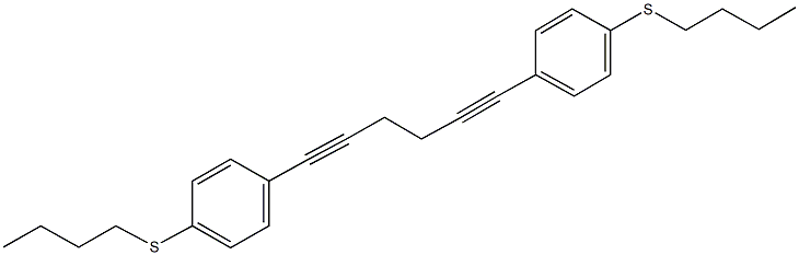 1-(butylsulfanyl)-4-{6-[4-(butylsulfanyl)phenyl]-1,5-hexadiynyl}benzene Structure