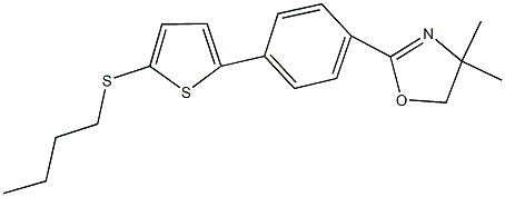 2-{4-[5-(butylsulfanyl)-2-thienyl]phenyl}-4,4-dimethyl-4,5-dihydro-1,3-oxazole,337469-24-6,结构式