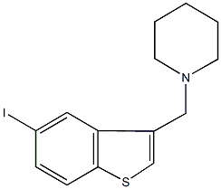 1-[(5-iodo-1-benzothien-3-yl)methyl]piperidine Structure