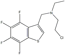 2-chloro-N-ethyl-N-[(4,5,6,7-tetrafluoro-1-benzothien-3-yl)methyl]ethanamine|