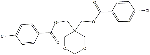 (5-{[(4-chlorobenzoyl)oxy]methyl}-1,3-dioxan-5-yl)methyl 4-chlorobenzoate 化学構造式