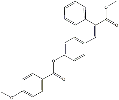 4-(3-methoxy-3-oxo-2-phenyl-1-propenyl)phenyl 4-methoxybenzoate|