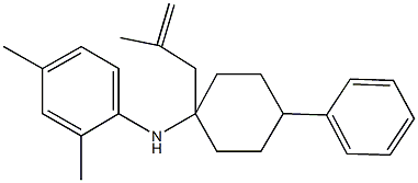 2,4-dimethyl-N-[1-(2-methyl-2-propenyl)-4-phenylcyclohexyl]aniline 化学構造式