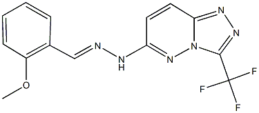 2-methoxybenzaldehyde [3-(trifluoromethyl)[1,2,4]triazolo[4,3-b]pyridazin-6-yl]hydrazone Structure