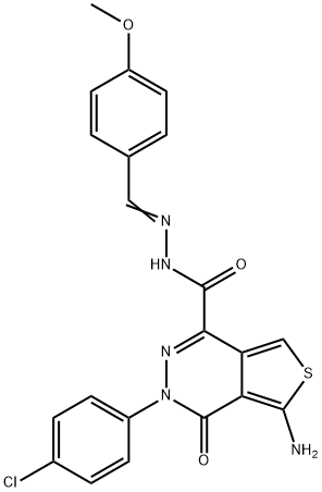 337473-05-9 5-amino-3-(4-chlorophenyl)-N'-(4-methoxybenzylidene)-4-oxo-3,4-dihydrothieno[3,4-d]pyridazine-1-carbohydrazide