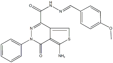 337473-07-1 5-amino-N'-(4-methoxybenzylidene)-4-oxo-3-phenyl-3,4-dihydrothieno[3,4-d]pyridazine-1-carbohydrazide
