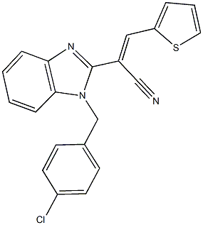 337474-97-2 2-[1-(4-chlorobenzyl)-1H-benzimidazol-2-yl]-3-(2-thienyl)acrylonitrile