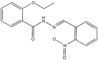2-ethoxy-N'-{2-nitrobenzylidene}benzohydrazide Structure