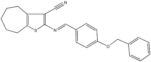 2-{[4-(benzyloxy)benzylidene]amino}-5,6,7,8-tetrahydro-4H-cyclohepta[b]thiophene-3-carbonitrile|