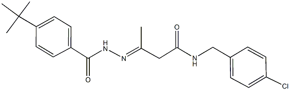 3-[(4-tert-butylbenzoyl)hydrazono]-N-(4-chlorobenzyl)butanamide|