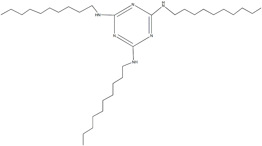 N-[4,6-bis(decylamino)-1,3,5-triazin-2-yl]-N-decylamine Struktur