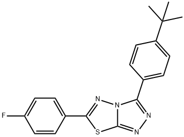 3-(4-tert-butylphenyl)-6-(4-fluorophenyl)[1,2,4]triazolo[3,4-b][1,3,4]thiadiazole 结构式