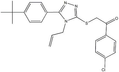 2-{[4-allyl-5-(4-tert-butylphenyl)-4H-1,2,4-triazol-3-yl]sulfanyl}-1-(4-chlorophenyl)ethanone,337487-87-3,结构式