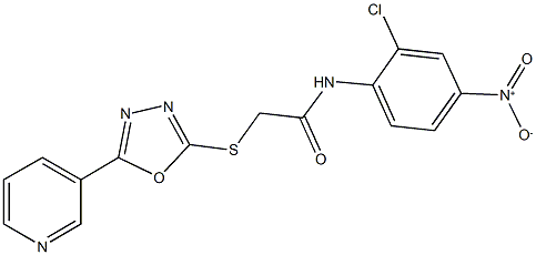 N-{2-chloro-4-nitrophenyl}-2-[(5-pyridin-3-yl-1,3,4-oxadiazol-2-yl)sulfanyl]acetamide Structure