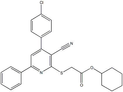 337489-37-9 cyclohexyl {[4-(4-chlorophenyl)-3-cyano-6-phenyl-2-pyridinyl]sulfanyl}acetate