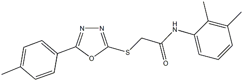 N-(2,3-dimethylphenyl)-2-{[5-(4-methylphenyl)-1,3,4-oxadiazol-2-yl]sulfanyl}acetamide Structure