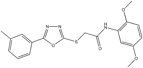 N-(2,5-dimethoxyphenyl)-2-{[5-(3-methylphenyl)-1,3,4-oxadiazol-2-yl]sulfanyl}acetamide|