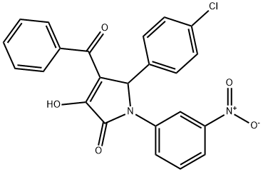 4-benzoyl-5-(4-chlorophenyl)-3-hydroxy-1-{3-nitrophenyl}-1,5-dihydro-2H-pyrrol-2-one,337492-31-6,结构式