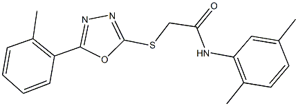 N-(2,5-dimethylphenyl)-2-{[5-(2-methylphenyl)-1,3,4-oxadiazol-2-yl]sulfanyl}acetamide Structure