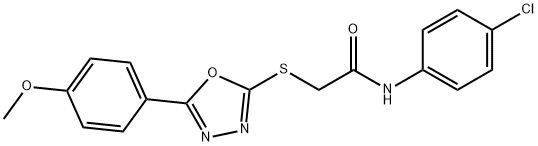 N-(4-chlorophenyl)-2-{[5-(4-methoxyphenyl)-1,3,4-oxadiazol-2-yl]sulfanyl}acetamide Structure