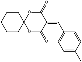 3-[(4-methylphenyl)methylidene]-1,5-dioxaspiro[5.5]undecane-2,4-dione Structure