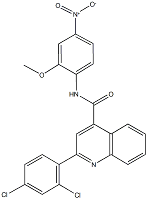 2-(2,4-dichlorophenyl)-N-{4-nitro-2-methoxyphenyl}-4-quinolinecarboxamide Struktur