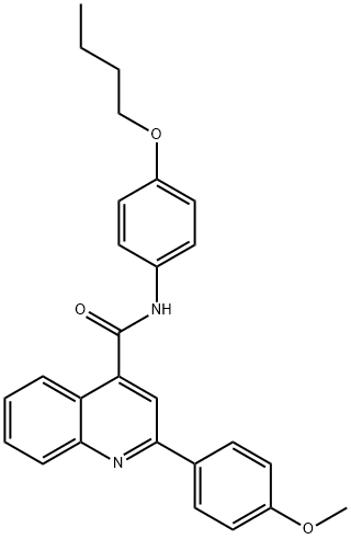 N-(4-butoxyphenyl)-2-(4-methoxyphenyl)-4-quinolinecarboxamide 结构式