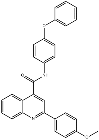 2-(4-methoxyphenyl)-N-(4-phenoxyphenyl)-4-quinolinecarboxamide 化学構造式