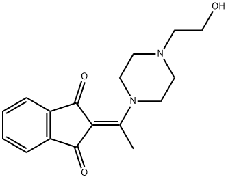 2-{1-[4-(2-hydroxyethyl)-1-piperazinyl]ethylidene}-1H-indene-1,3(2H)-dione|