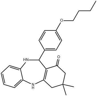 11-(4-butoxyphenyl)-3,3-dimethyl-2,3,4,5,10,11-hexahydro-1H-dibenzo[b,e][1,4]diazepin-1-one|