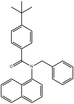 N-benzyl-4-tert-butyl-N-(1-naphthyl)benzamide Struktur
