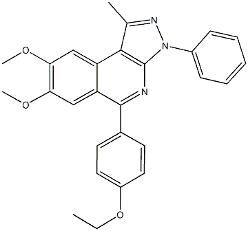 5-(4-ethoxyphenyl)-7,8-dimethoxy-1-methyl-3-phenyl-3H-pyrazolo[3,4-c]isoquinoline,337503-61-4,结构式