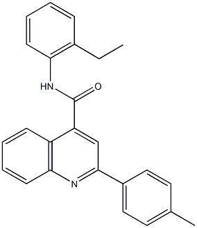 N-(2-ethylphenyl)-2-(4-methylphenyl)-4-quinolinecarboxamide Struktur