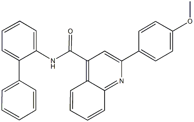 N-[1,1'-biphenyl]-2-yl-2-(4-methoxyphenyl)-4-quinolinecarboxamide Structure