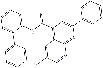 N-[1,1'-biphenyl]-2-yl-6-methyl-2-phenyl-4-quinolinecarboxamide Structure