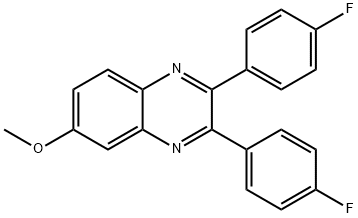 2,3-bis(4-fluorophenyl)-6-methoxyquinoxaline Struktur