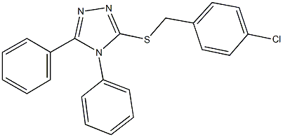 4-chlorobenzyl 4,5-diphenyl-4H-1,2,4-triazol-3-yl sulfide Structure