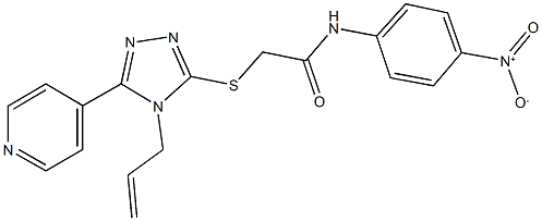 2-{[4-allyl-5-(4-pyridinyl)-4H-1,2,4-triazol-3-yl]sulfanyl}-N-{4-nitrophenyl}acetamide 化学構造式