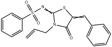 N-(3-allyl-5-benzylidene-4-oxo-1,3-thiazolidin-2-ylidene)benzenesulfonamide|