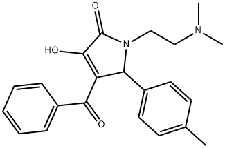 4-benzoyl-1-[2-(dimethylamino)ethyl]-3-hydroxy-5-(4-methylphenyl)-1,5-dihydro-2H-pyrrol-2-one Struktur