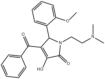 4-benzoyl-1-[2-(dimethylamino)ethyl]-3-hydroxy-5-(2-methoxyphenyl)-1,5-dihydro-2H-pyrrol-2-one Structure