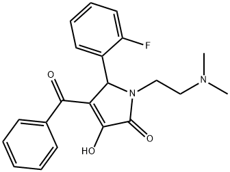 4-benzoyl-1-[2-(dimethylamino)ethyl]-5-(2-fluorophenyl)-3-hydroxy-1,5-dihydro-2H-pyrrol-2-one,337923-18-9,结构式
