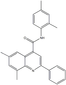 N-(2,4-dimethylphenyl)-6,8-dimethyl-2-phenyl-4-quinolinecarboxamide,337924-00-2,结构式