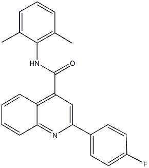 N-(2,6-dimethylphenyl)-2-(4-fluorophenyl)-4-quinolinecarboxamide Structure