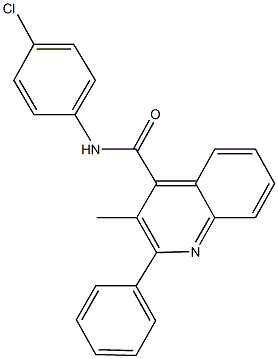 N-(4-chlorophenyl)-3-methyl-2-phenyl-4-quinolinecarboxamide Structure