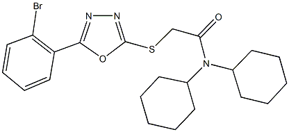 337925-17-4 2-{[5-(2-bromophenyl)-1,3,4-oxadiazol-2-yl]sulfanyl}-N,N-dicyclohexylacetamide