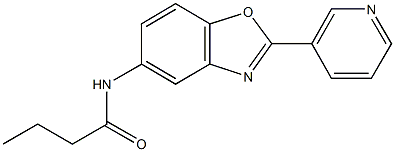 N-[2-(3-pyridinyl)-1,3-benzoxazol-5-yl]butanamide Structure