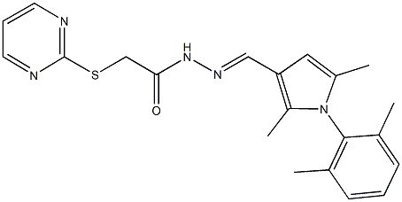 N'-{[1-(2,6-dimethylphenyl)-2,5-dimethyl-1H-pyrrol-3-yl]methylene}-2-(2-pyrimidinylsulfanyl)acetohydrazide Structure