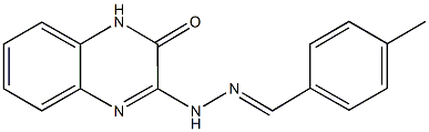 4-methylbenzaldehyde (3-oxo-3,4-dihydro-2-quinoxalinyl)hydrazone,338419-88-8,结构式