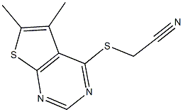 [(5,6-dimethylthieno[2,3-d]pyrimidin-4-yl)sulfanyl]acetonitrile Struktur